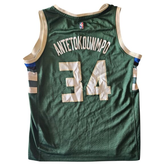 Fanatics Milwaukee BUCKS Giannis Antetokounmpo #34 NBA Jersey Youth Medium - Picture 2 of 6